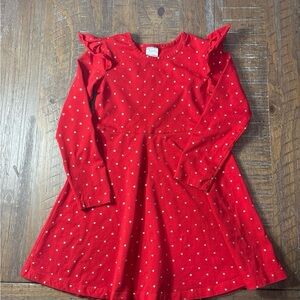 Hanna Andersson Red Kids Dress with Gold Polka Dots